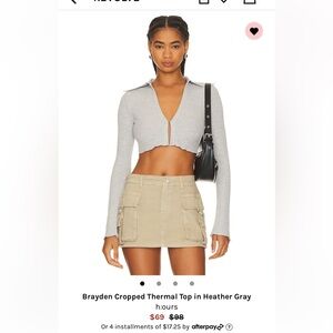 h:ours Brayden cropped thermal top